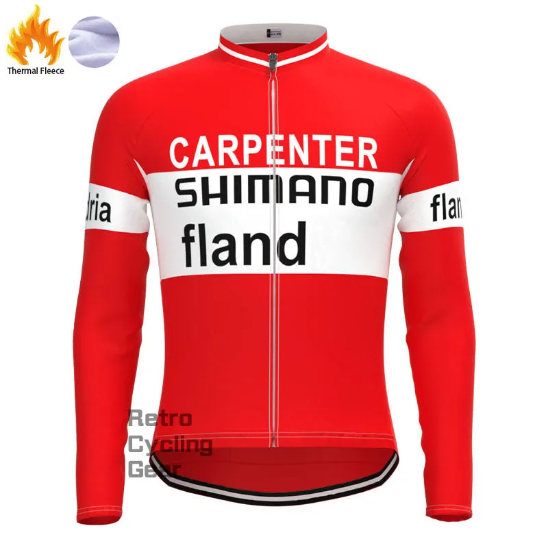 1972 SHIMANO Fleece Retro Long Sleeves Jerseys