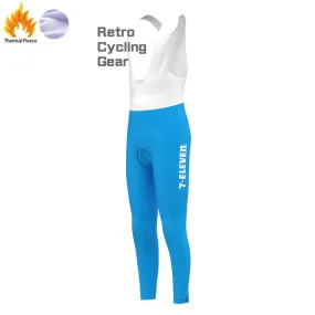 1990s 7-ELEVEN Fleece Retro Cycling Bib Pants