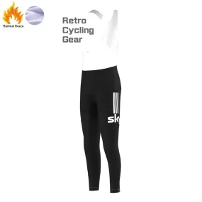 2015 sky Fleece Retro Cycling Bib Pants