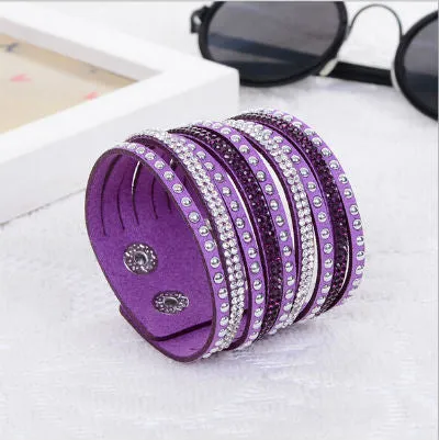 2016 New Multilayer Leather Bracelet Christmas Gift Charm Bracelets Vintage Jewelry For Women Pulsera