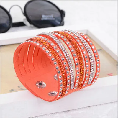 2016 New Multilayer Leather Bracelet Christmas Gift Charm Bracelets Vintage Jewelry For Women Pulsera