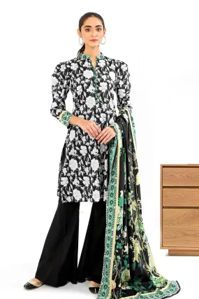 3 Pcs Unstitched Lawn Suit  KLA-1999