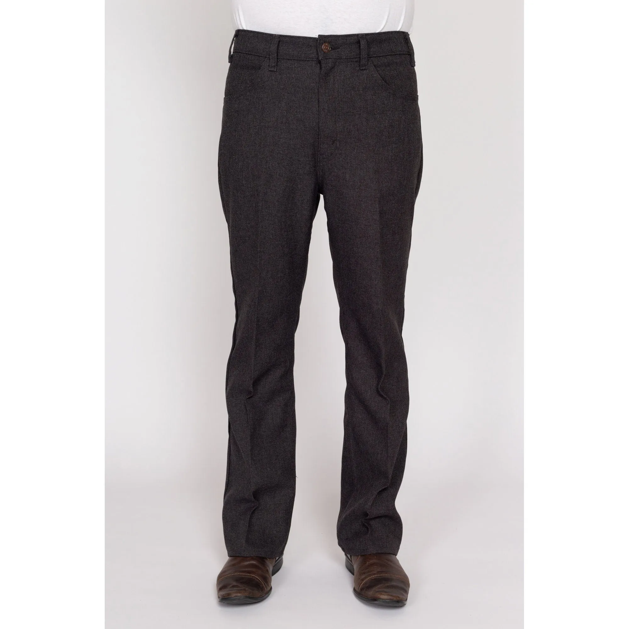 34x30 70s Levi's Dark Grey Trousers