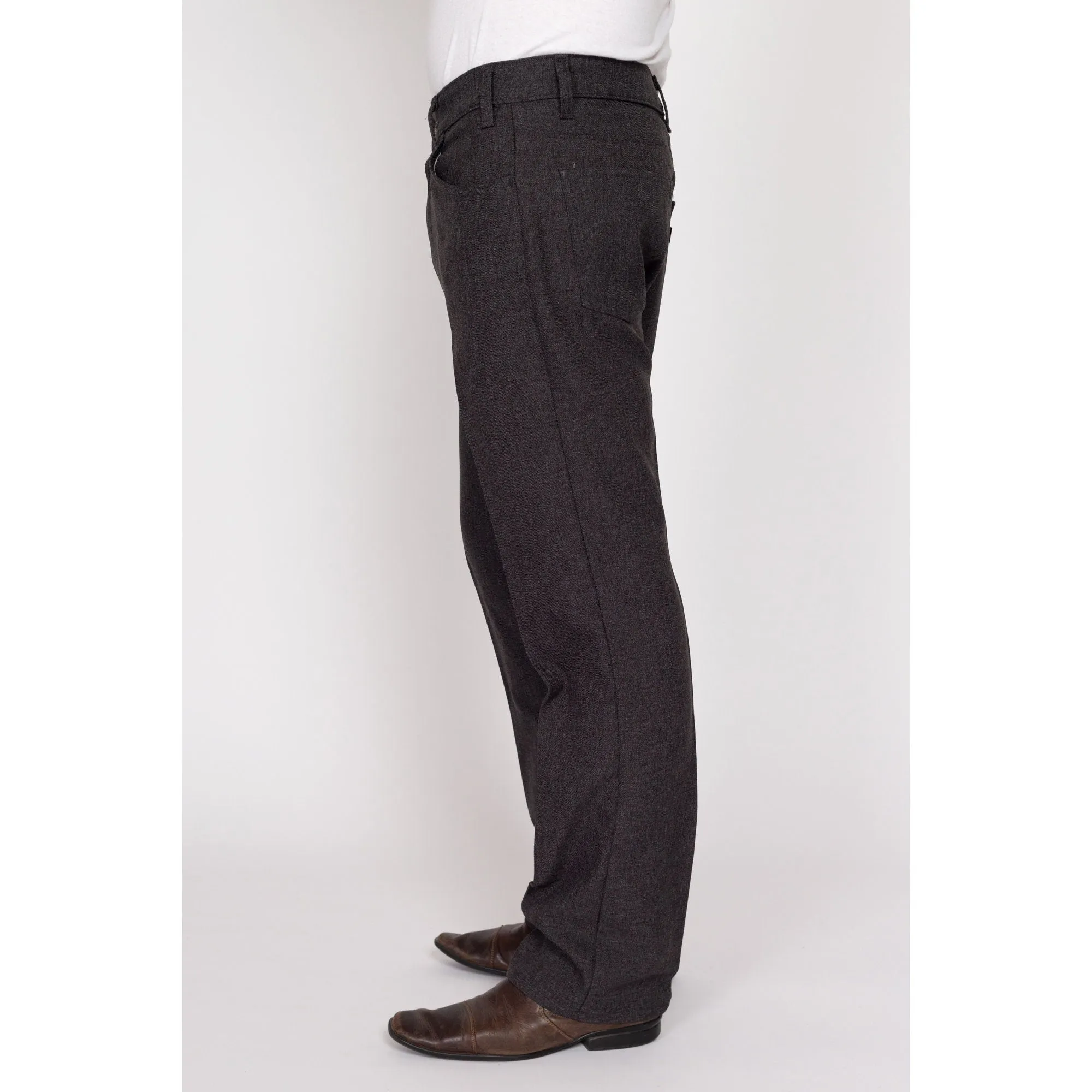 34x30 70s Levi's Dark Grey Trousers