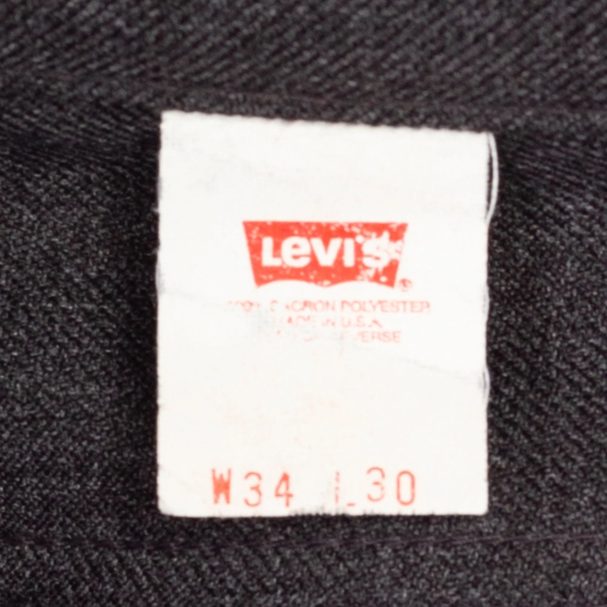 34x30 70s Levi's Dark Grey Trousers