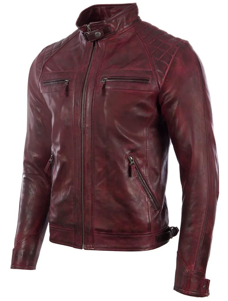 44T9 Men's Biker Jacket - Pepsi