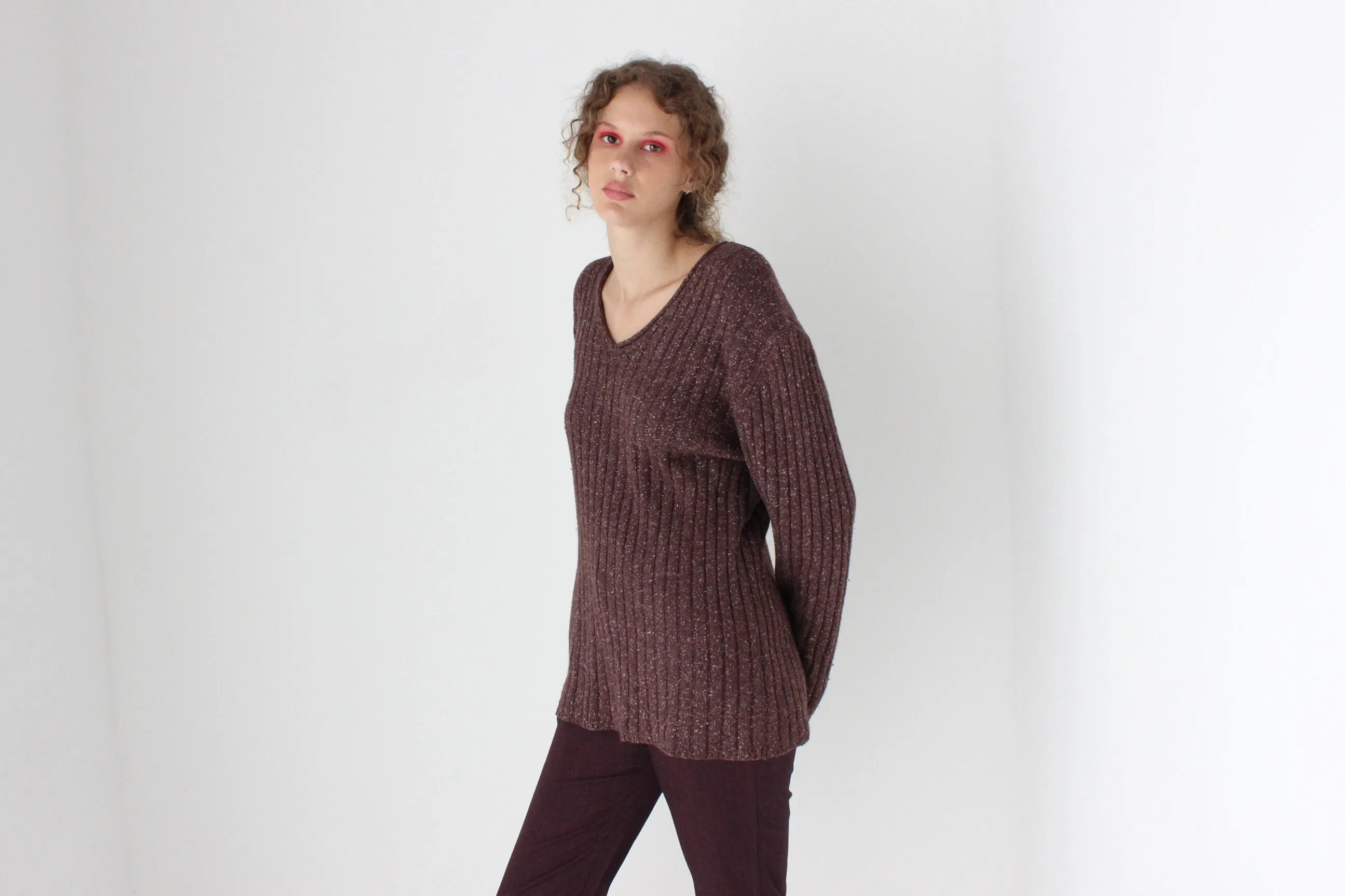 90s IZOD Silk, Wool & Rayon Slouchy Knit Sweater