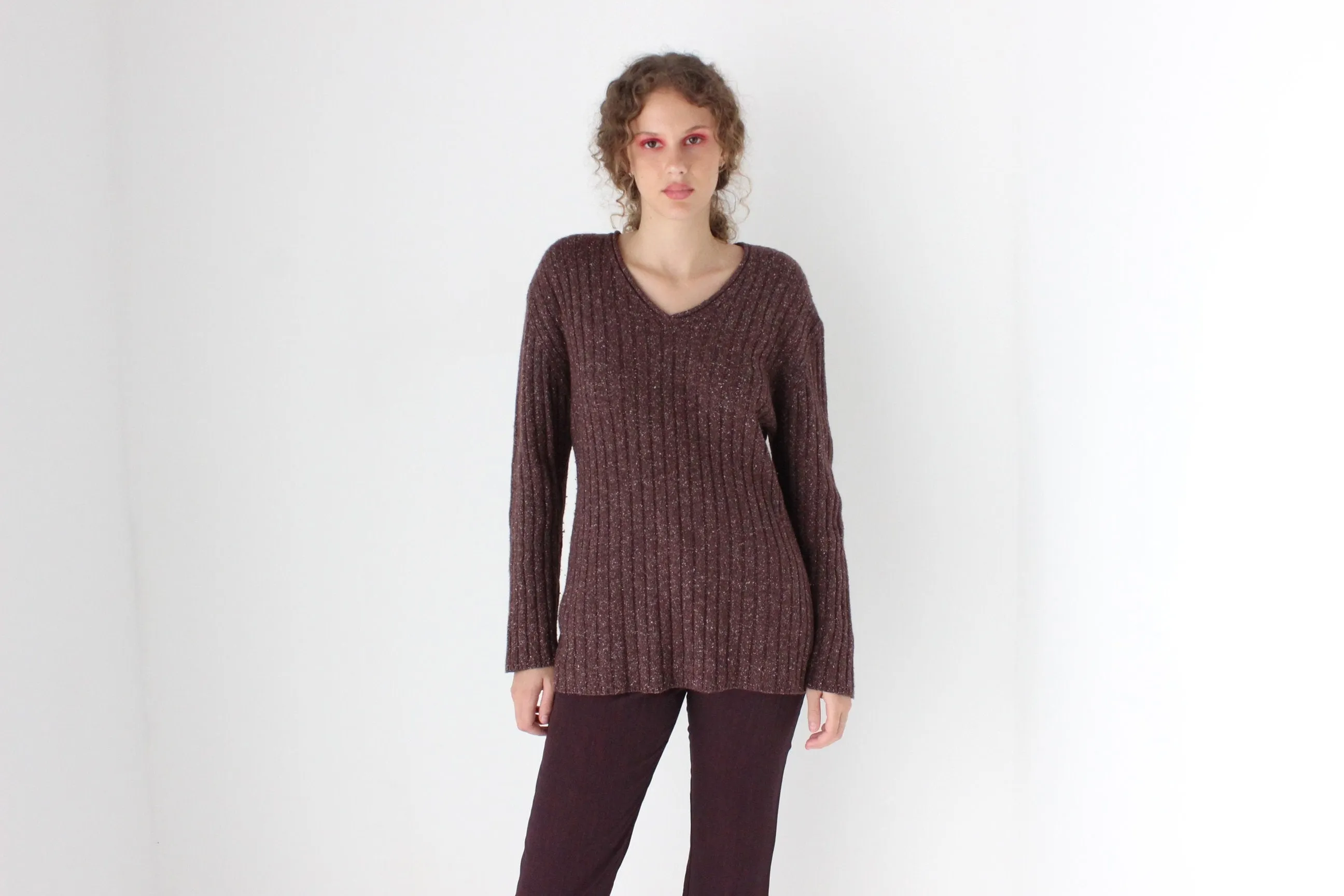 90s IZOD Silk, Wool & Rayon Slouchy Knit Sweater