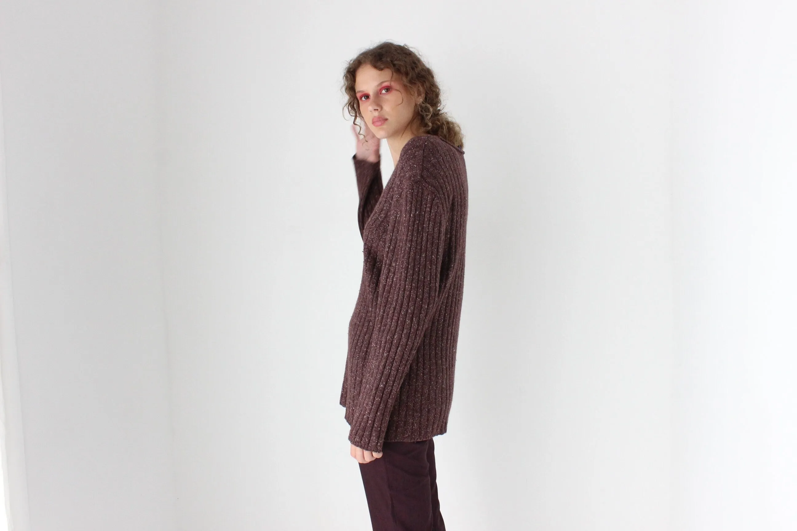 90s IZOD Silk, Wool & Rayon Slouchy Knit Sweater