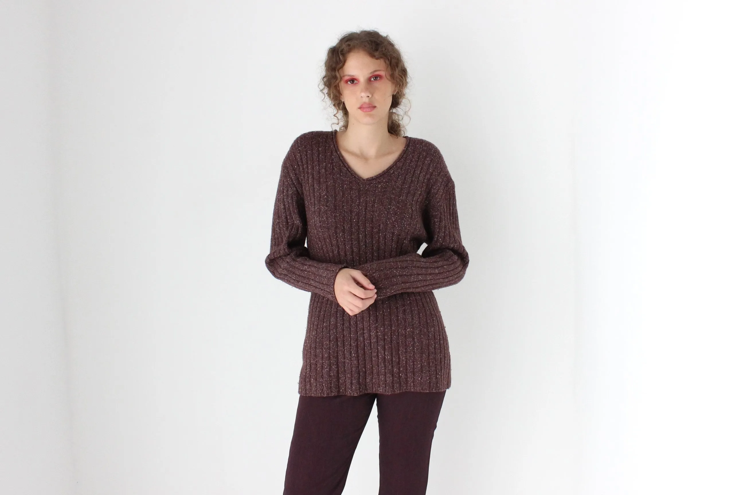 90s IZOD Silk, Wool & Rayon Slouchy Knit Sweater