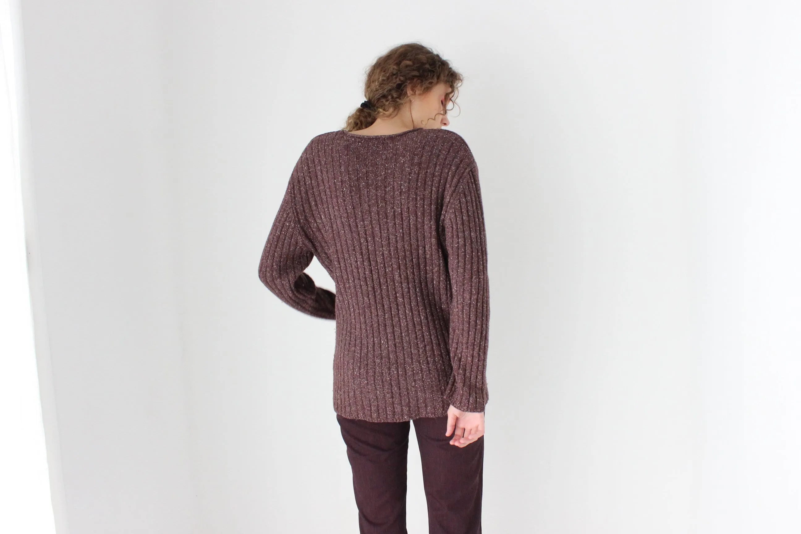 90s IZOD Silk, Wool & Rayon Slouchy Knit Sweater