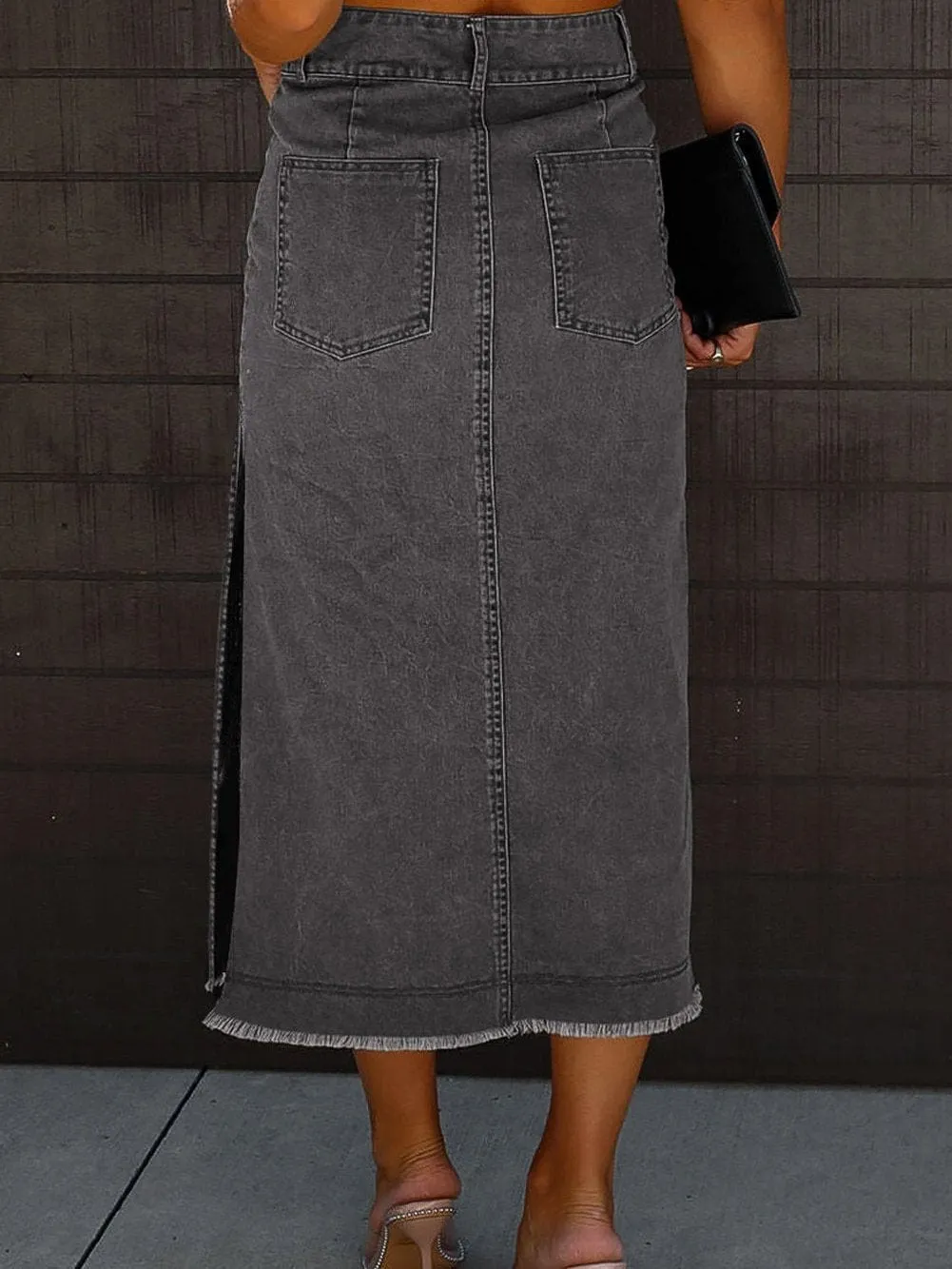 Affordable Denim Skirt with Pockets