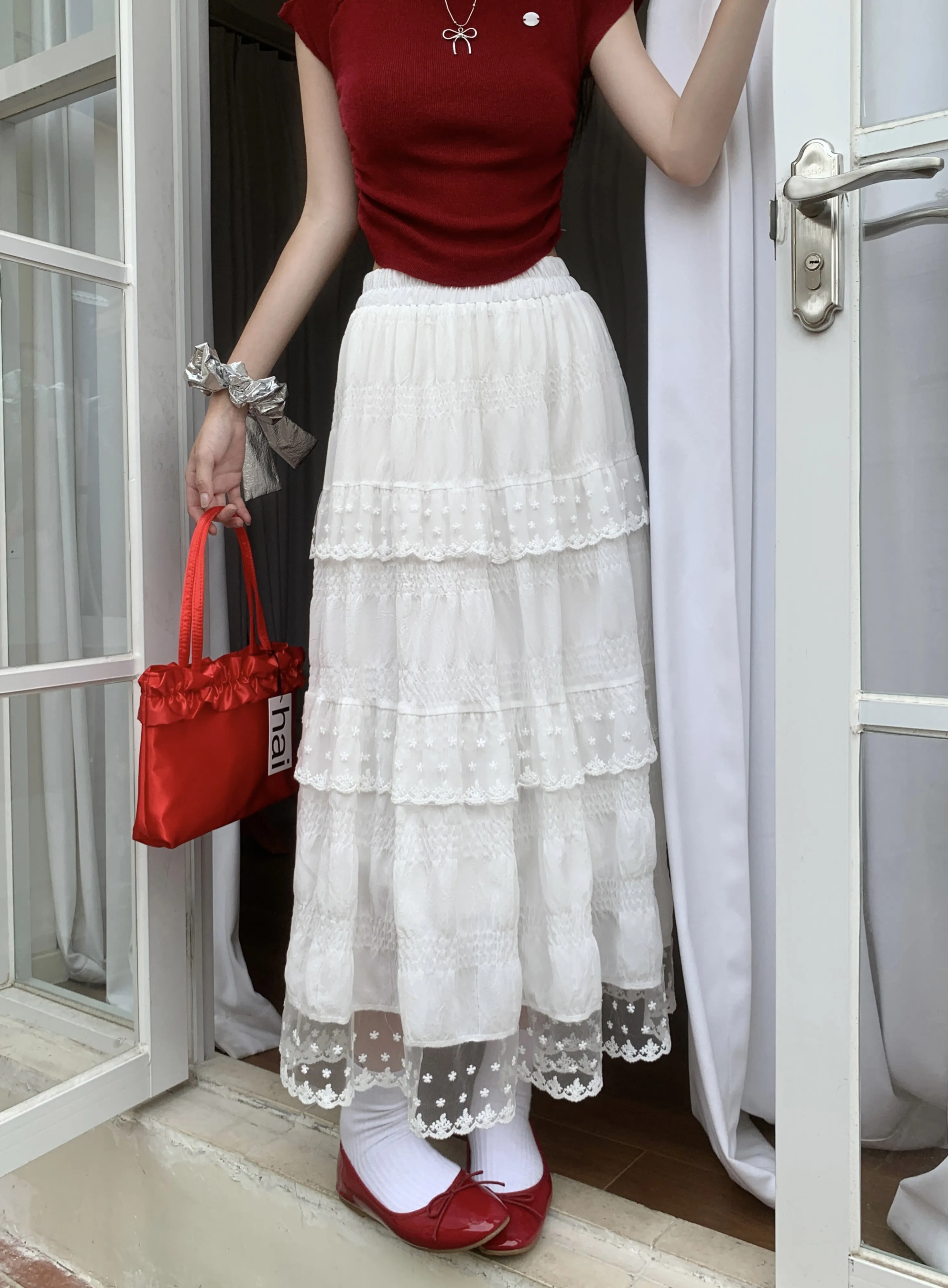 Alyssa Lace Midi Skirt