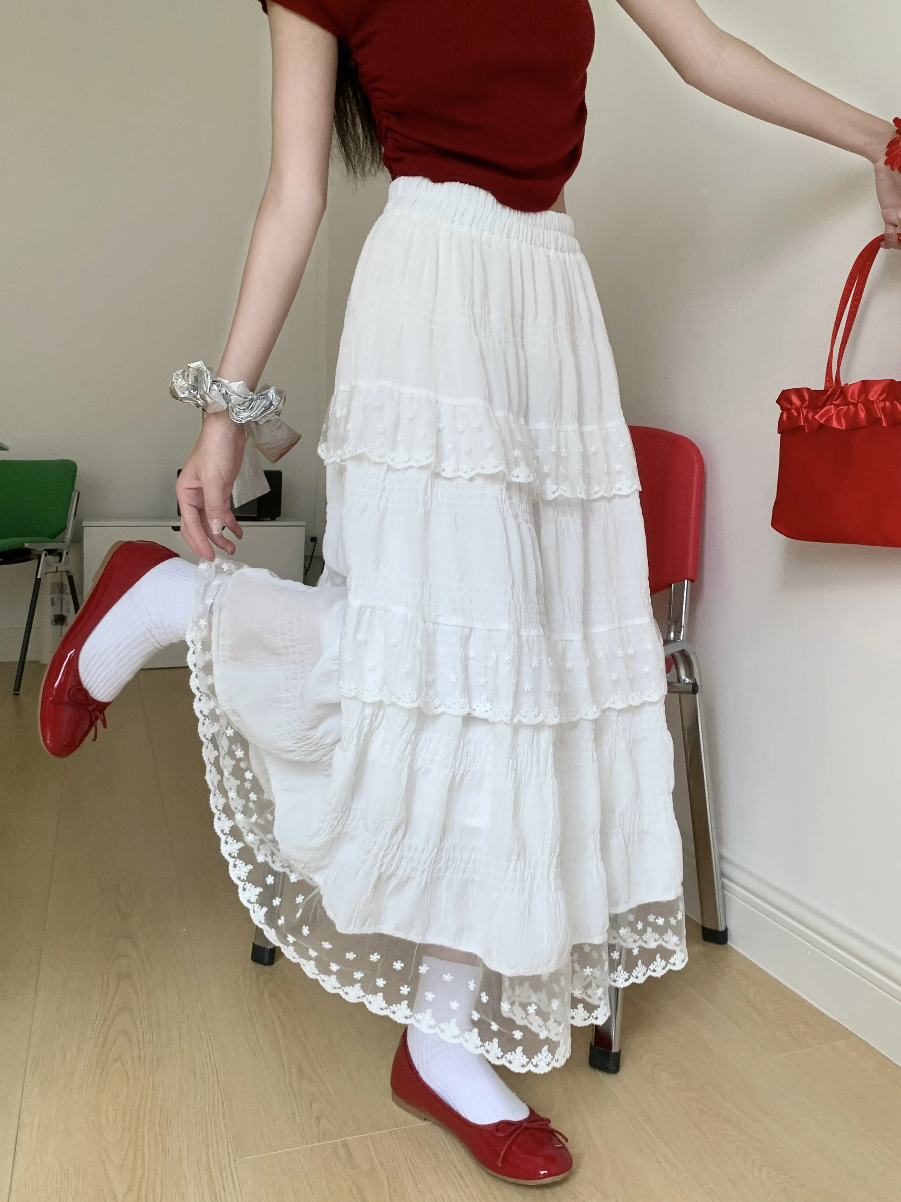 Alyssa Lace Midi Skirt