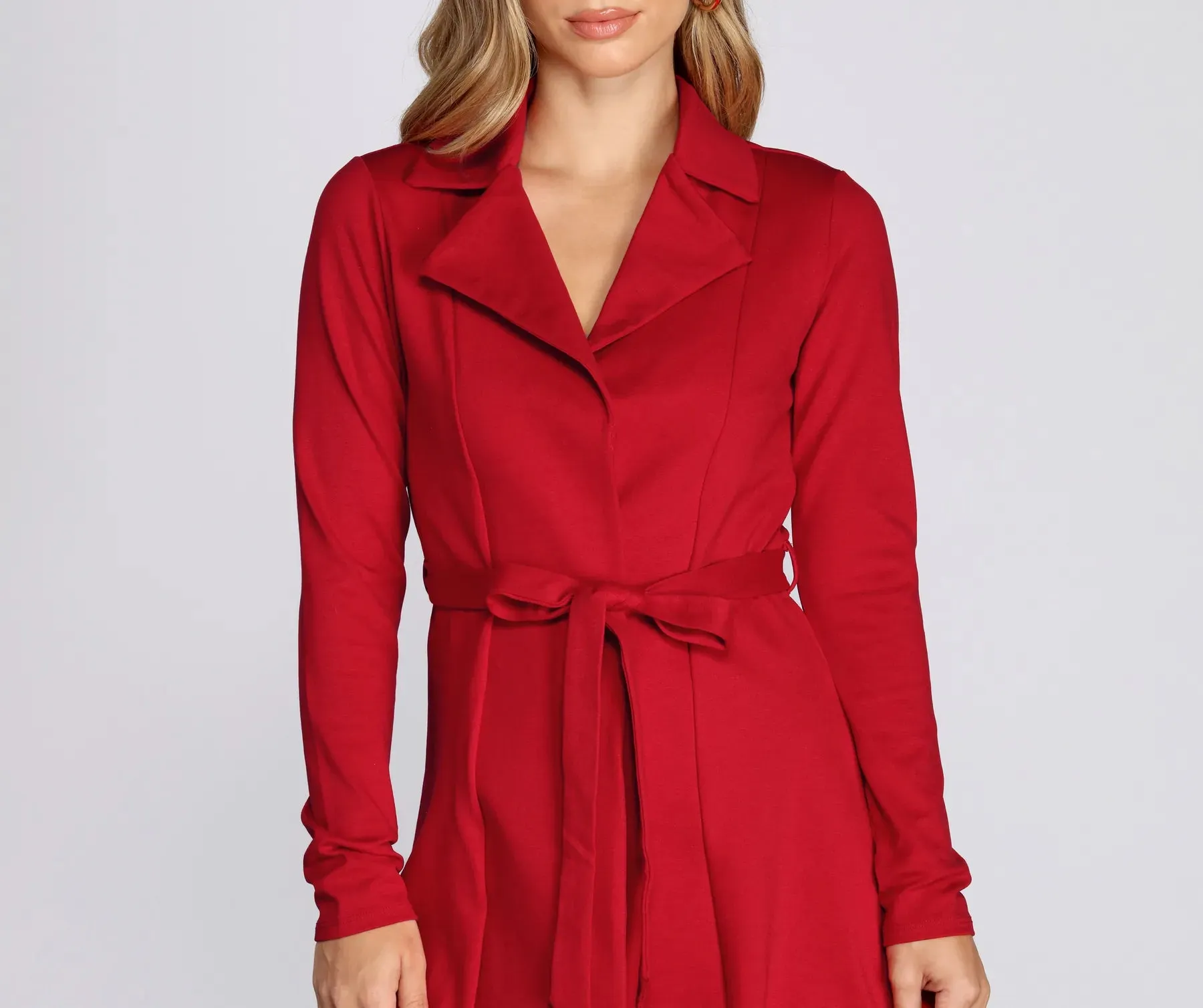 Amore Long Belted Trench Coat