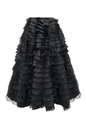 Amour Ruffle Midi Skirt