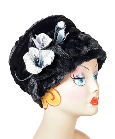 Ana Cloche Hat Style - Cuddly Faux Fur in Black