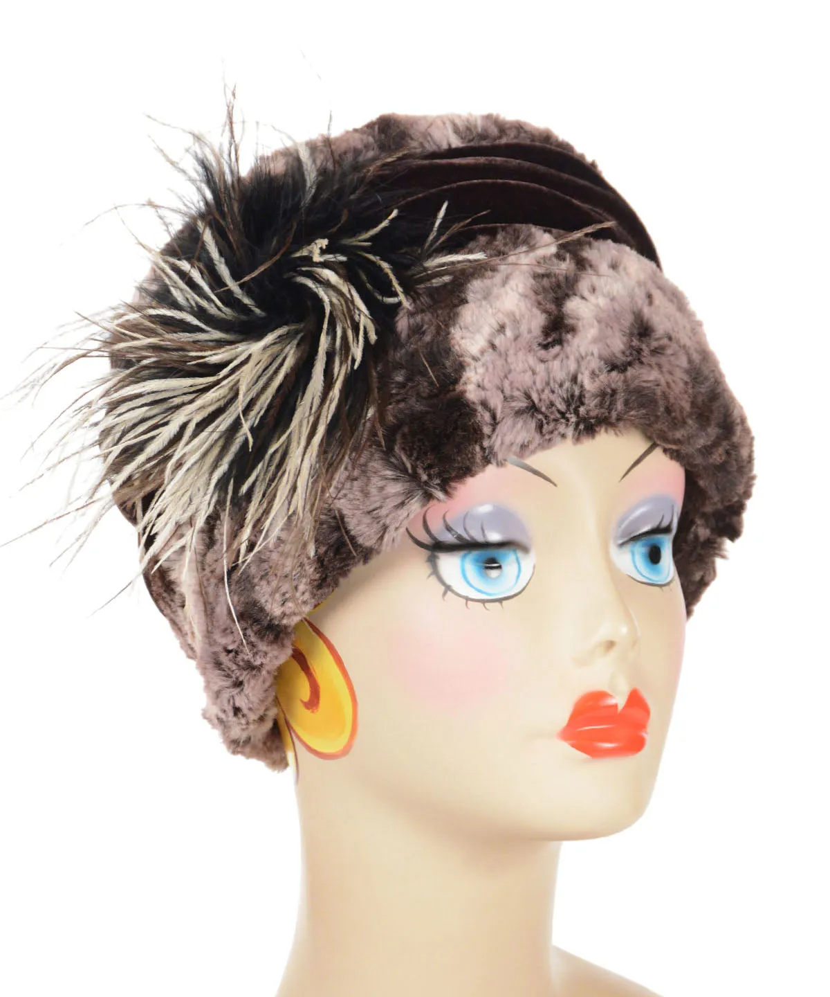 Ana Cloche Hat Style - Luxury Faux Fur in Mocha