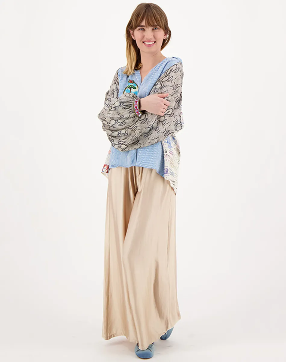 Annie Wide Leg Sand Pants