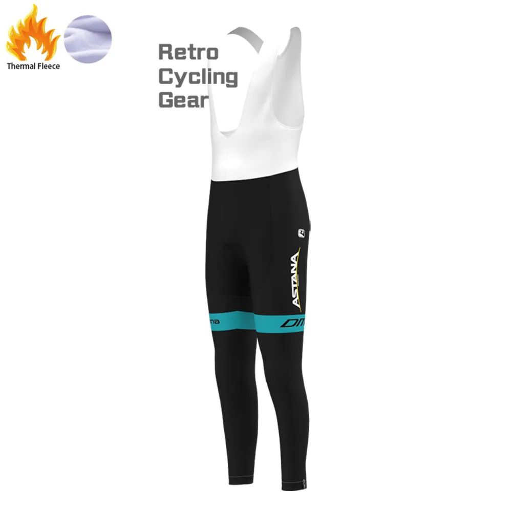 Astana Bianchi Fleece Cycling Bib Pants