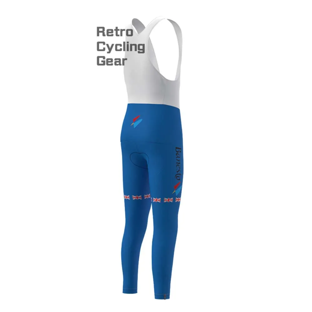 Banesto blue Fleece Retro Cycling Bib Pants