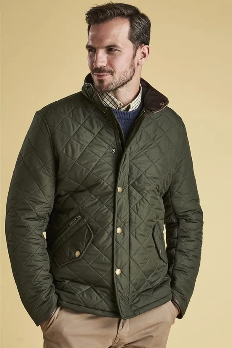 Barbour Powell-just £169-Mens Quilted jacket -Sage/Olive-MQU0281GN72