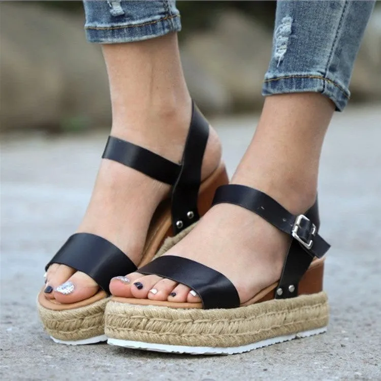 Basic Strap Espadrille Sandals