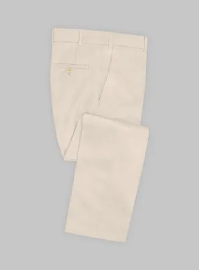 Beige Stretch Chino Pants