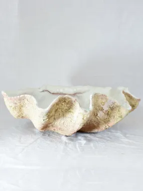 Bespoke terracotta giant clam shell