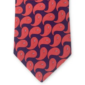 Bespoke Upstream Paisley: Tie - Navy