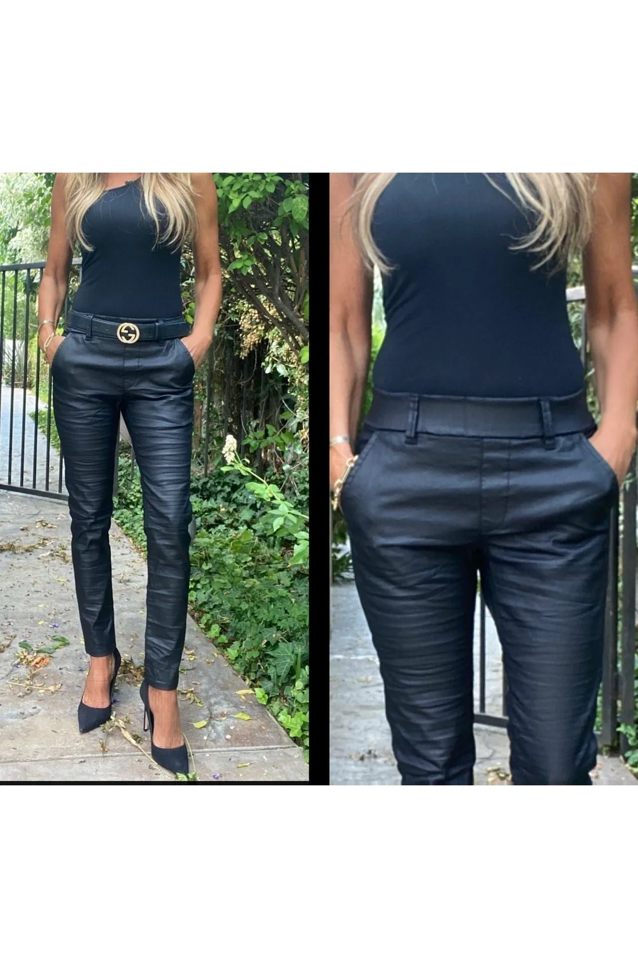 Bevy Flog Dafna Pants | Black Vegan Leather | Offered Online Only