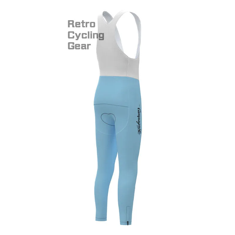 Bianchi Blue Fleece Retro Cycling Pants