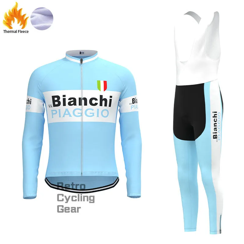 Bianchi Piaggio Fleece Retro Cycling Kits