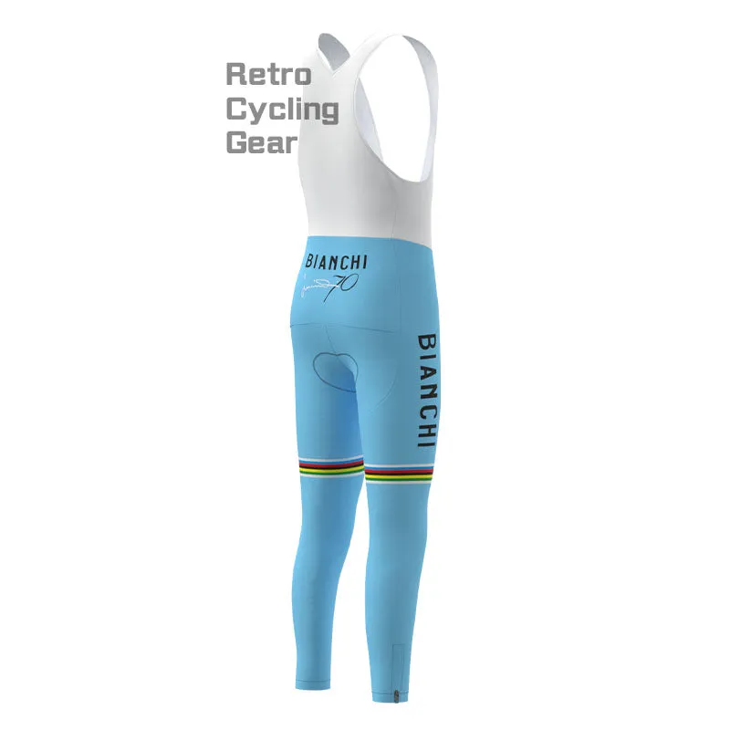 Bianchi Water Blue Fleece Retro Cycling Kits