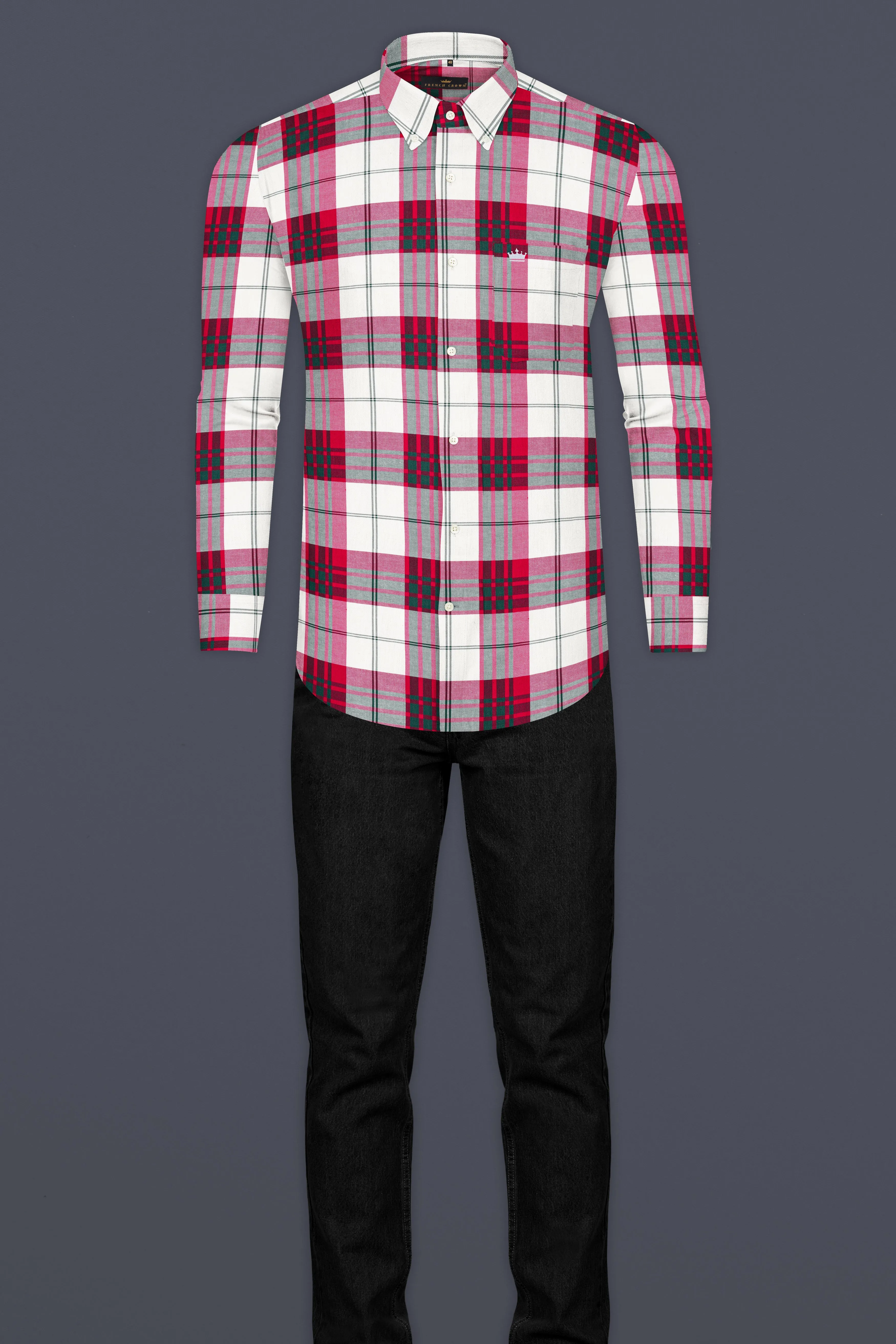 Bizarre Twill Plaid Premium Cotton Shirt