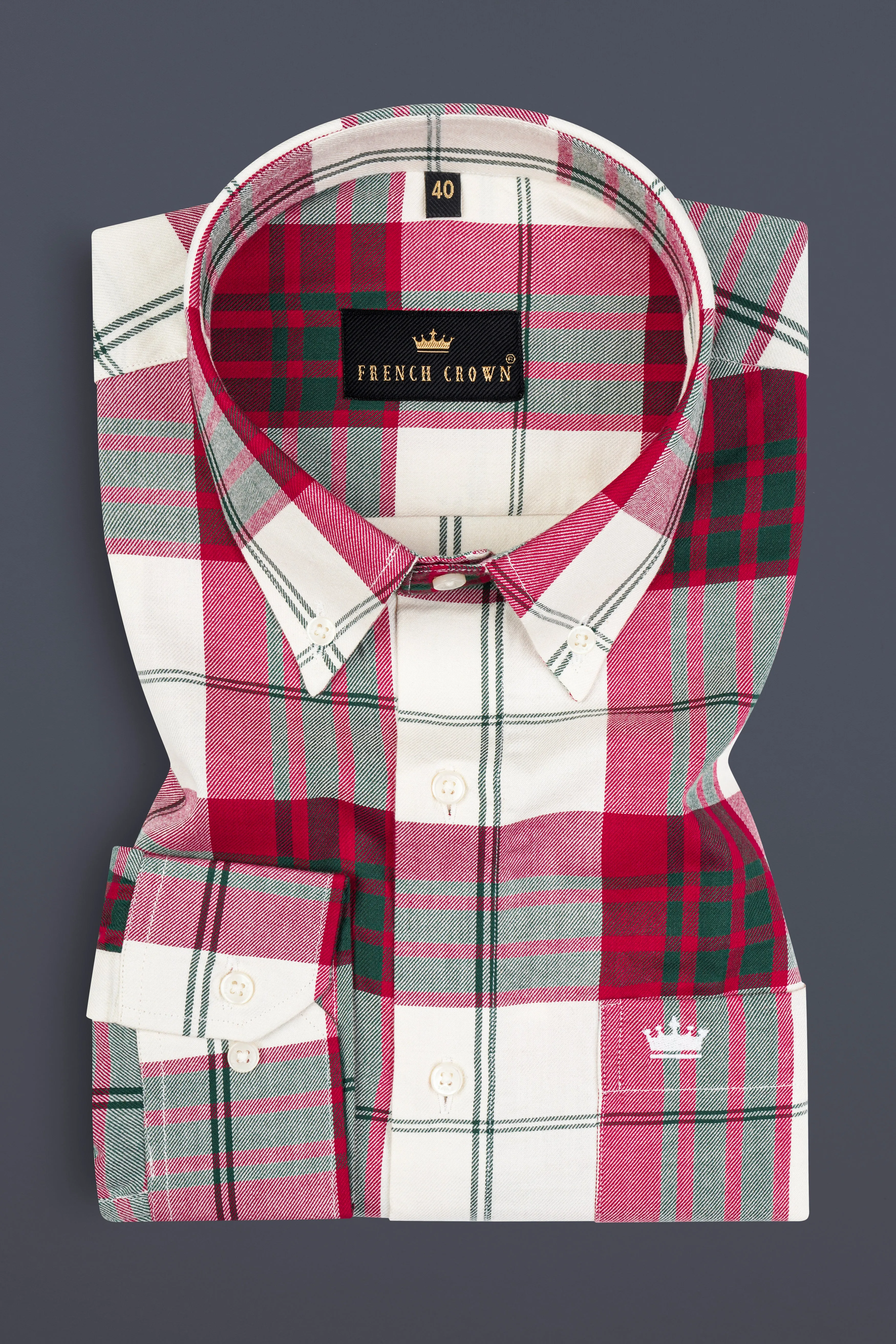 Bizarre Twill Plaid Premium Cotton Shirt