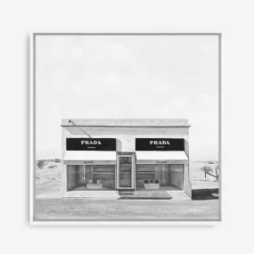 Black & White Marfa (Square) Canvas Print