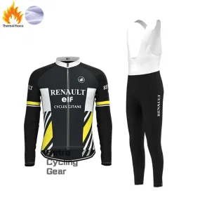 black elf Fleece Retro Long Cycling Kits