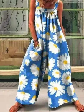 Bohemian Style Wide Leg Jumpsuit