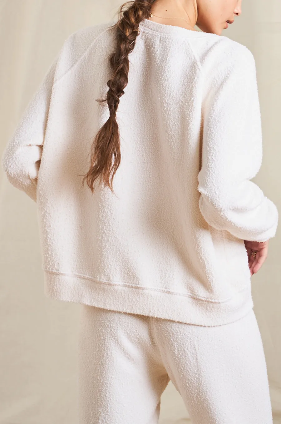 BRENTWOOD SWEATSHIRT IN VANILLA BOUCLÉ