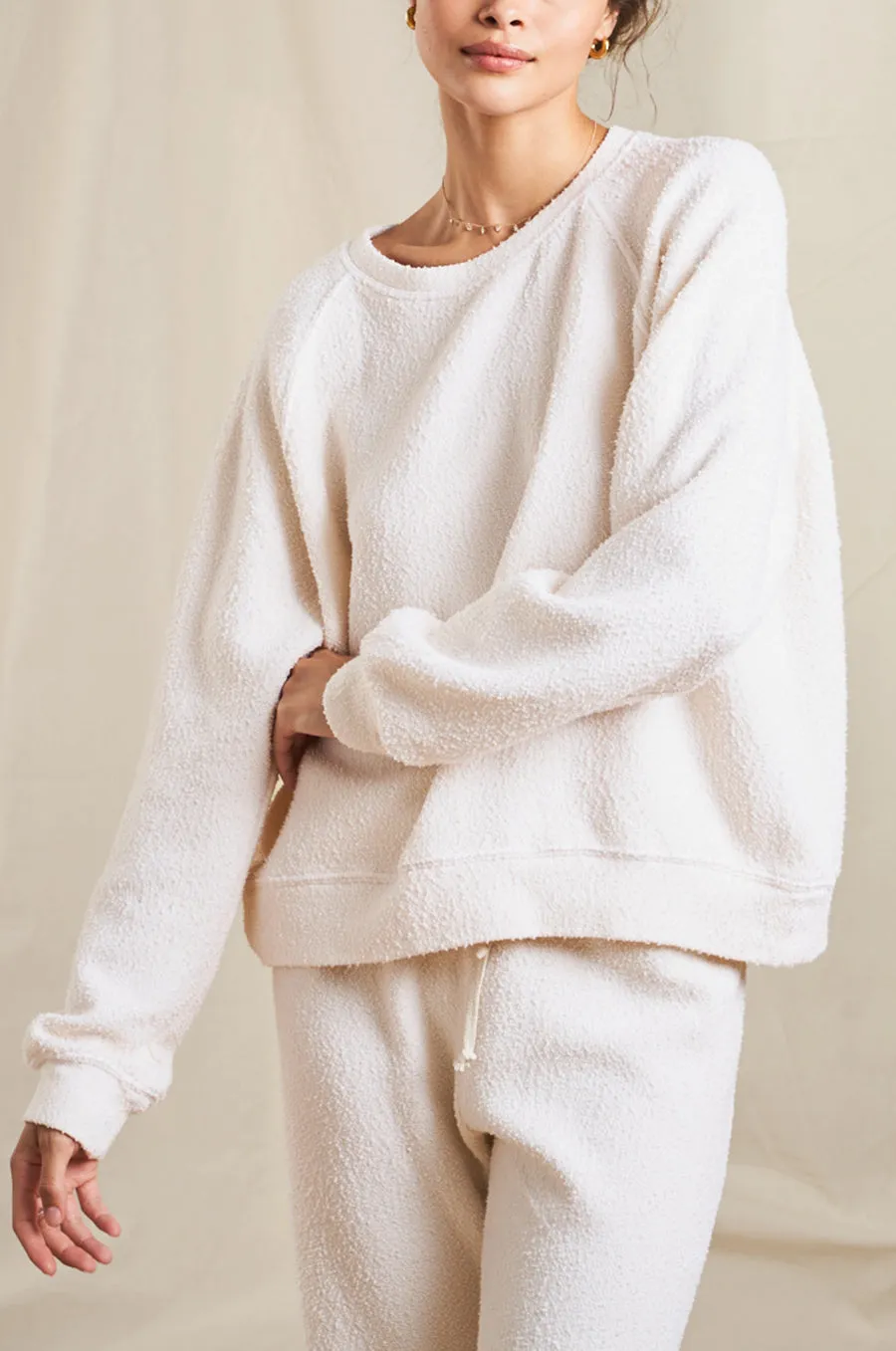 BRENTWOOD SWEATSHIRT IN VANILLA BOUCLÉ