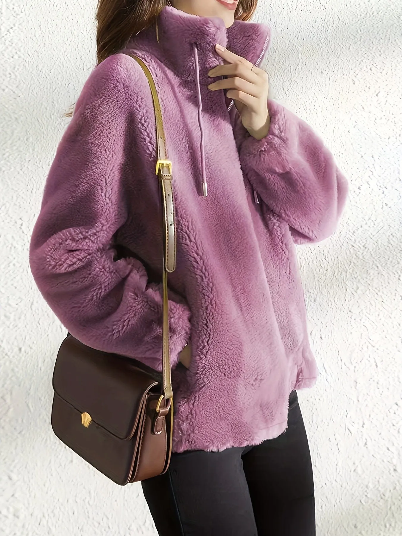 Brown Teddy Fleece Jacket