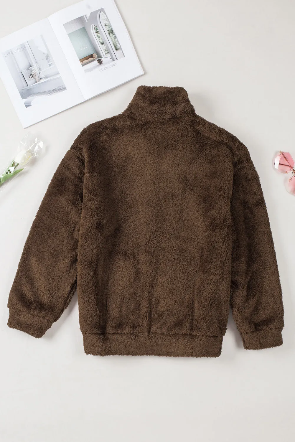 Brown Teddy Fleece Jacket