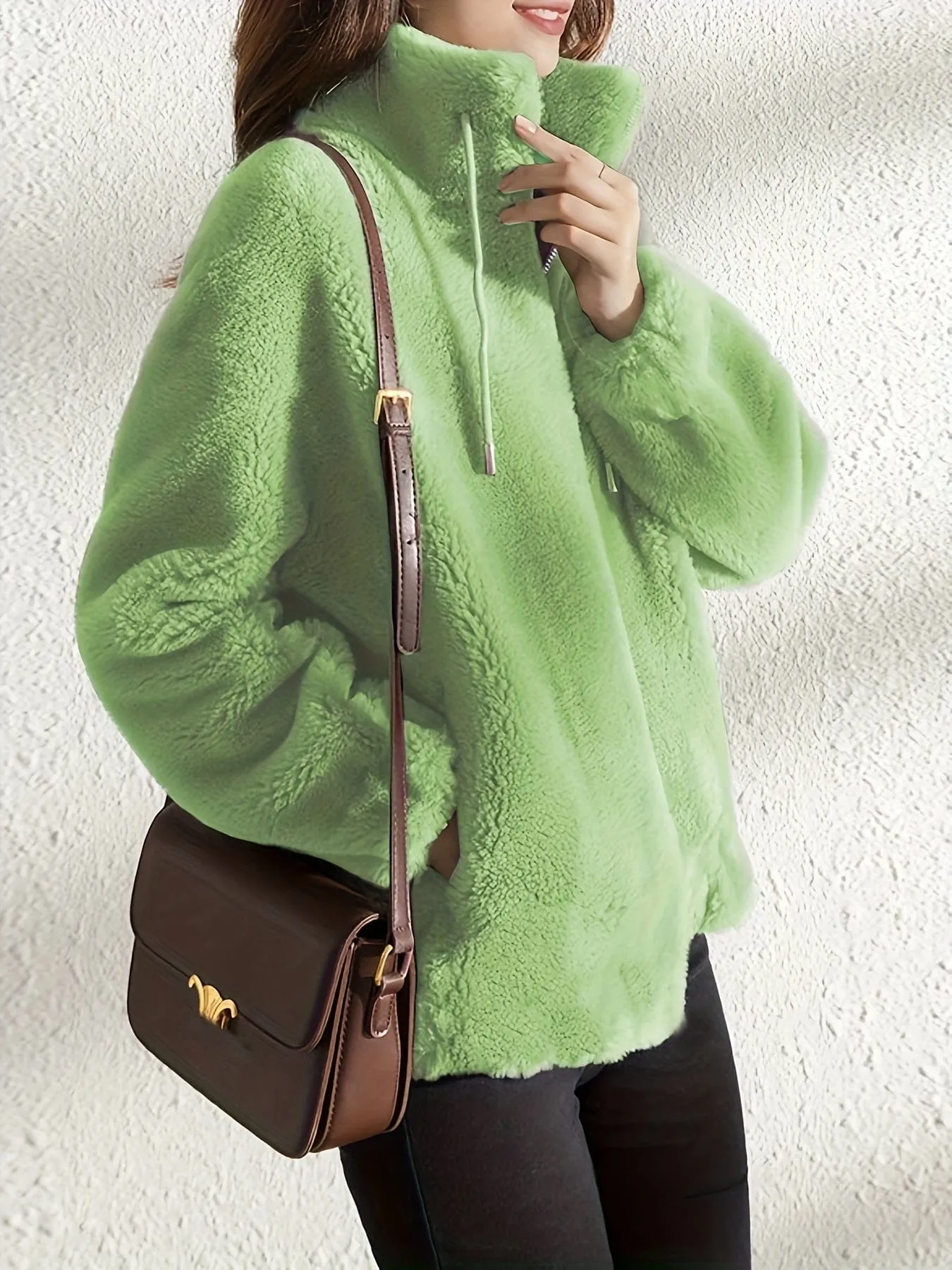 Brown Teddy Fleece Jacket