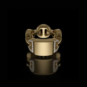 BRUTE CLASSIC TRI-LINK MONOGRAM WITH DIAMONDS