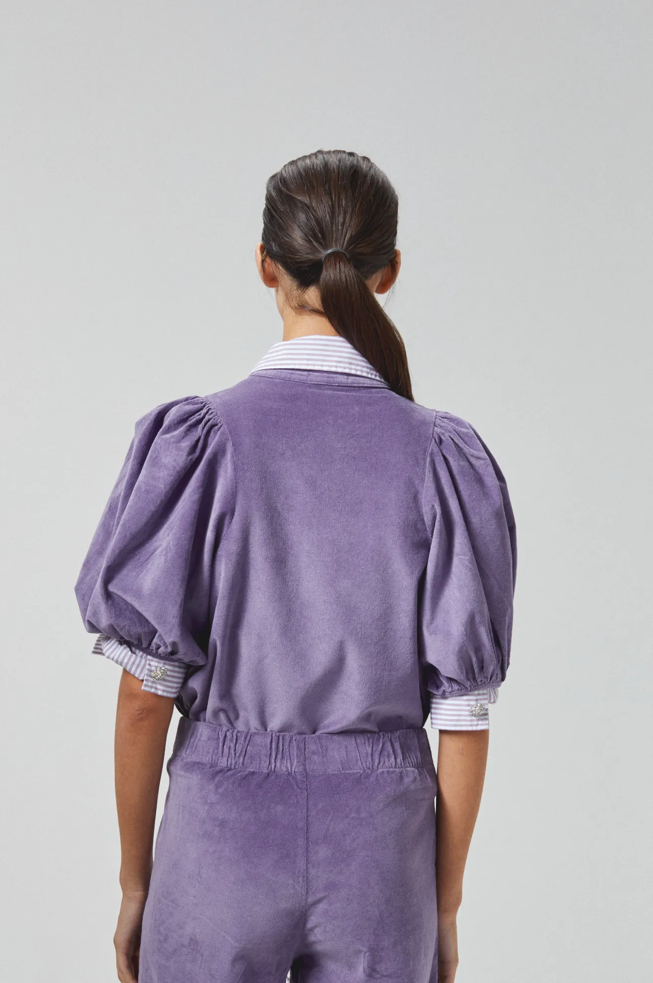 Bubble Corduroy Shirt - Lilac