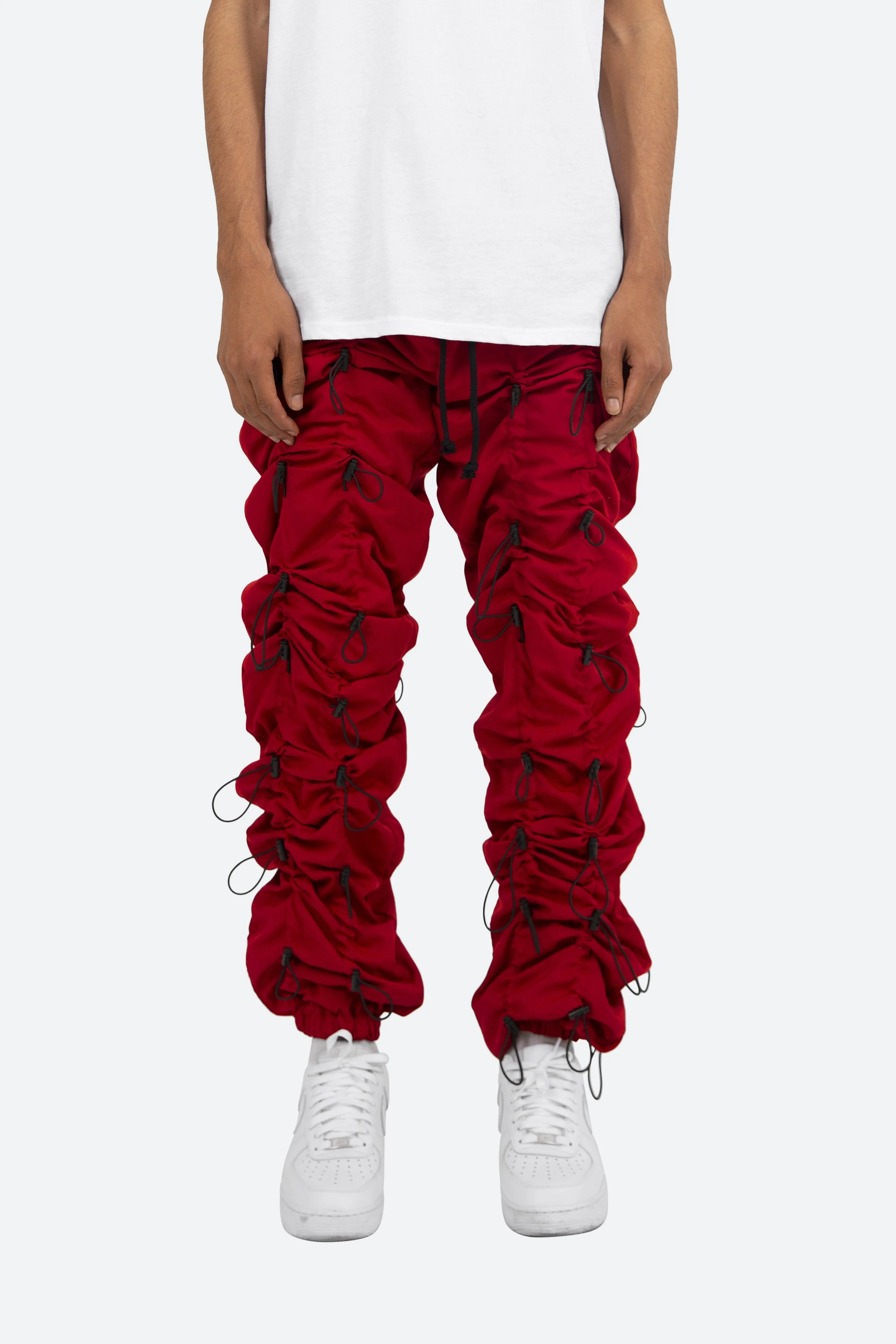 Bungee Cord Pants - Red/Black