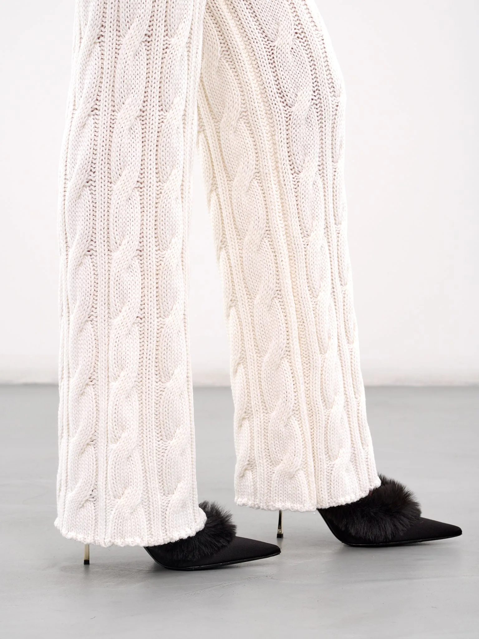 Cable Knit Trousers (RR-K042-WHITE)