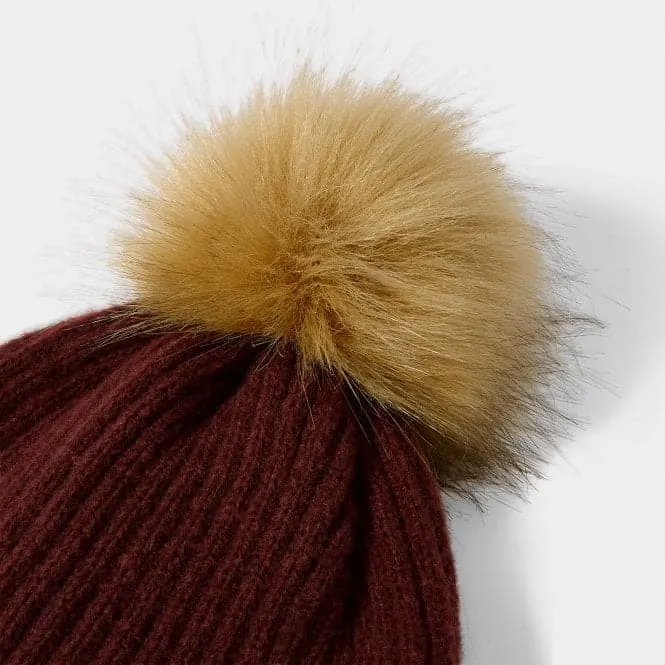 Cacao Faux Fur Hat KLS539