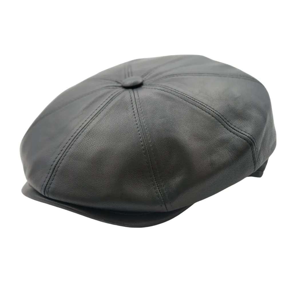 Capas Italian Leather 8/4 Newsboy Cap